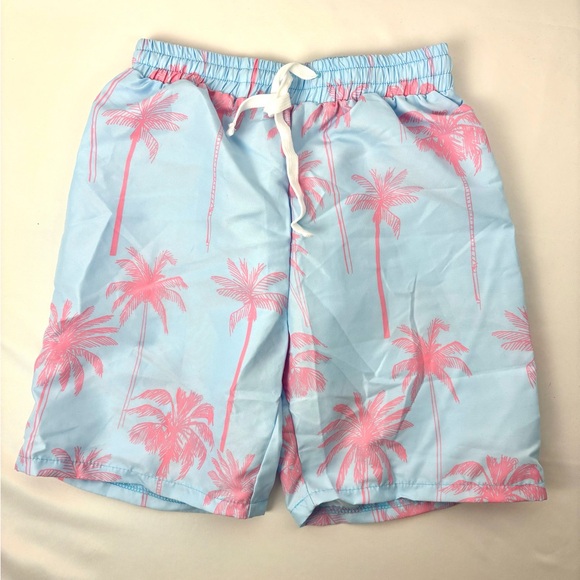 NWOT Kids unisex Palm Tree Print Swim Trunks, 10Y - Picture 6 of 6
